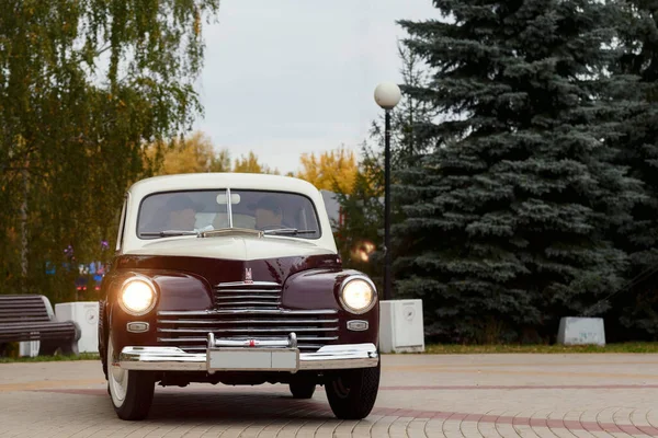 Gaz Pobeda Car Retro Car Exhibition — Stock Photo, Image