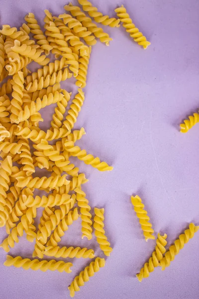 Dry Pasta Form Spirals Close — Stock Photo, Image