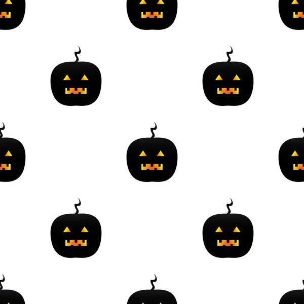 Black Pumpkin Vector Graphic Design Face Character Designs Your Backgrounds — Vettoriale Stock