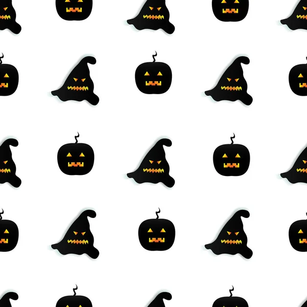 Black Hat Pumpkin Vector Graphic Design Face Character Designs Your — Stock Vector