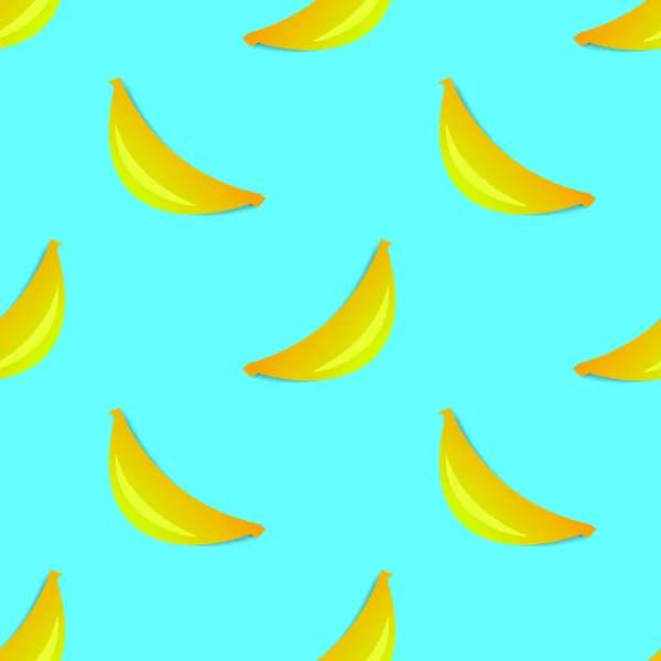 Αδιάλειπτη Σχέδιο Διάνυσμα Φρούτων Μπανάνας Μοτίβο Μπλε Φόντο Σχεδιασμός Για — Διανυσματικό Αρχείο
