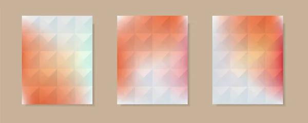 Colección Color Naranja Abstracto Blanco Degradado Vector Cubierta Fondos Colección — Vector de stock
