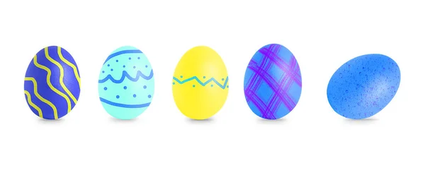 Barevné velikonoční vejce izolované na bílém pozadí. — Stock fotografie