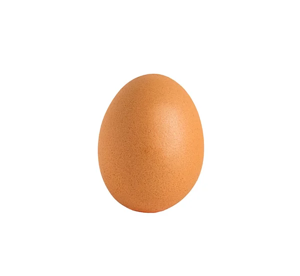 Čerstvé hnědé vejce izolované na bílém pozadí. — Stock fotografie