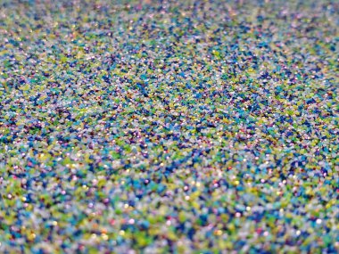 Yaratıcılık için çok renkli kum, doku arka planı, bulanık