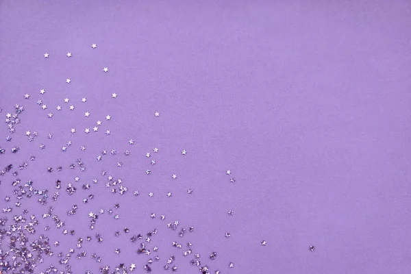 Violeta Muy Peri color 2022, fondo de textura borrosa de bajo contraste, brillo brillante con estrellas — Foto de Stock