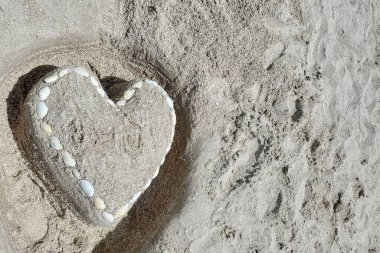 Kum kalp, aşk, kalp, sevgililer günü, 14 Şubat, kopyalanmış uzay
