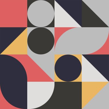 Kusursuz geometrik soyutlama. Üçgenler, kareler, daireler. Elbiselerin üzerine yazdır