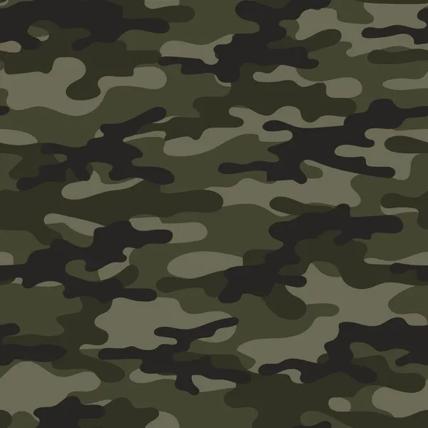 Verde Moderno Vector Militar Camuflaje Impresión Patrón Sin Costuras Para — Vector de stock