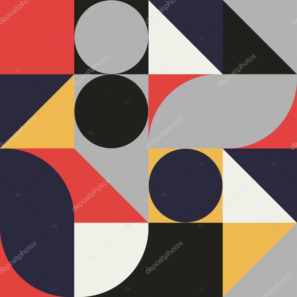 seamless geometric abstraction. triangles, squares, circles. print on clothes or print