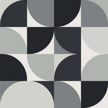 Basit şekilleri ve kalıpları olan geometrik minimalistik desen. Reklam markası, web afişi, iş ve duvar kağıdı için soyut vektör tasarımı.
