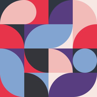  Basit şekil ve figürlü geometri minimalist sanat posteri. Web afişi, iş sunumu, kurumsal kimlik, kumaş baskısı, duvar kağıdı için İskandinav tarzı soyut vektör tasarımı şablonu