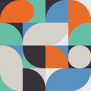  Basit şekil ve figürlü geometri minimalist sanat posteri. Web afişi, iş sunumu, kurumsal kimlik, kumaş baskısı, duvar kağıdı için İskandinav tarzı soyut vektör tasarımı şablonu
