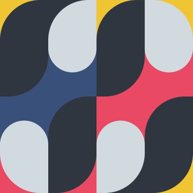  Basit şekil ve figürlü geometri minimalist sanat posteri. Web afişi, iş sunumu, kurumsal kimlik, kumaş baskısı, duvar kağıdı için İskandinav tarzı soyut vektör tasarımı şablonu