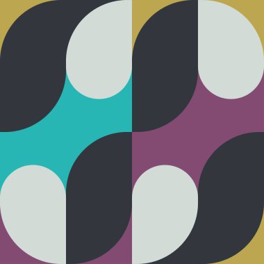  Basit şekil ve figürlü geometri minimalist sanat posteri. Web afişi, iş sunumu, kurumsal kimlik, kumaş baskısı, duvar kağıdı için İskandinav tarzı soyut vektör tasarımı şablonu