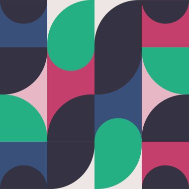  Basit şekil ve figürlü geometri minimalist sanat posteri. Web afişi, iş sunumu, kurumsal kimlik, kumaş baskısı, duvar kağıdı için İskandinav tarzı soyut vektör tasarımı şablonu