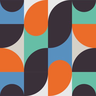  Basit şekil ve figürlü geometri minimalist sanat posteri. Web afişi, iş sunumu, kurumsal kimlik, kumaş baskısı, duvar kağıdı için İskandinav tarzı soyut vektör tasarımı şablonu