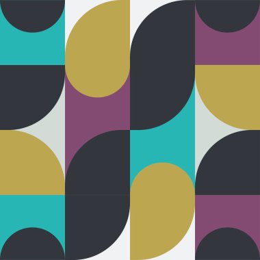  Basit şekil ve figürlü geometri minimalist sanat posteri. Web afişi, iş sunumu, kurumsal kimlik, kumaş baskısı, duvar kağıdı için İskandinav tarzı soyut vektör tasarımı şablonu