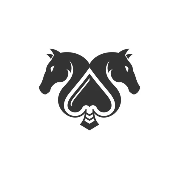 Логотип Компании Horse Spade — стоковый вектор
