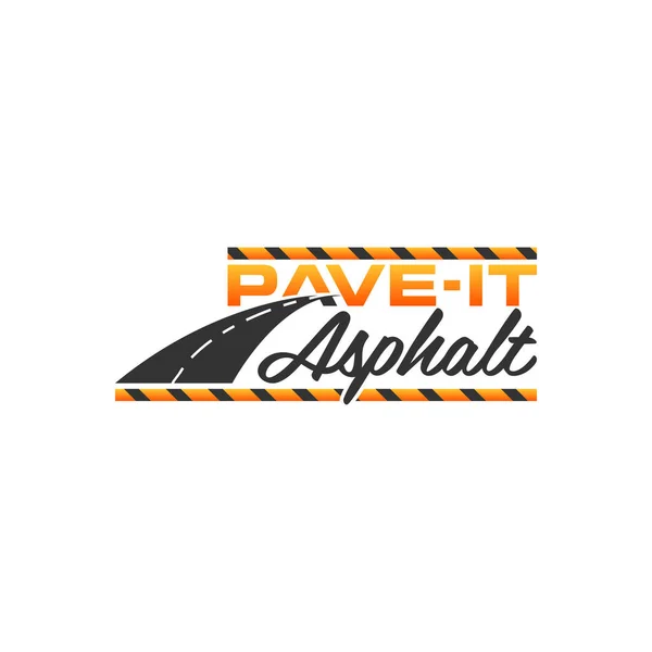 Rancangan Logo Kreatif Jalan Asphalt - Stok Vektor