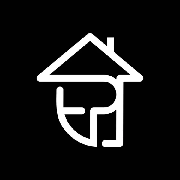 Lettera Home Business Logo Design — Vettoriale Stock