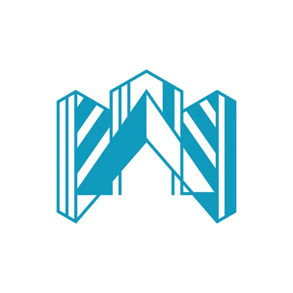 Buchstabe Stadt Kreatives Logo Design — Stockvektor