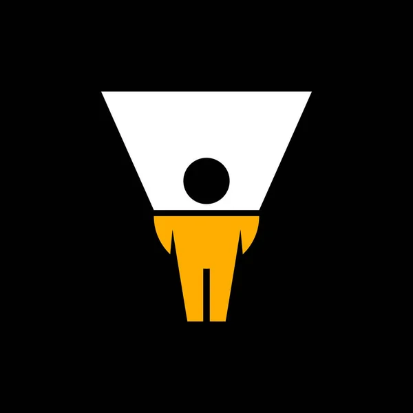 İnsanlar El Feneri İş Logosu Tasarımı