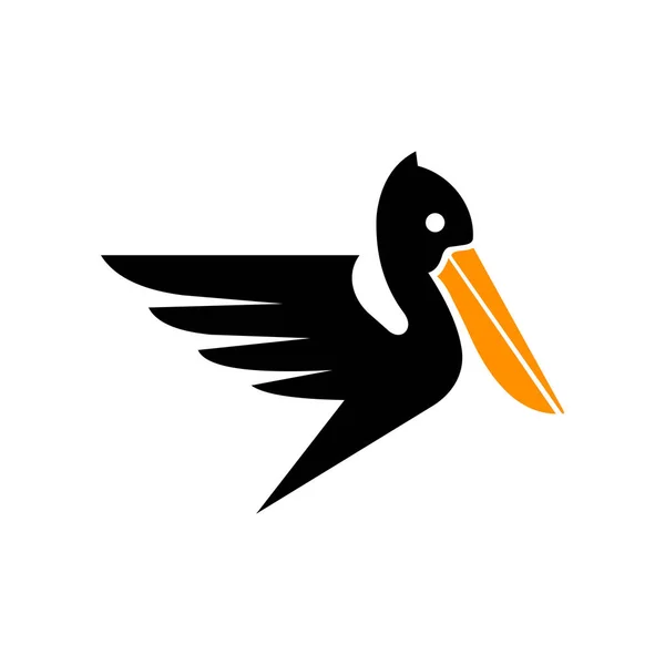 Zwierząt Pelikan Kreatywne Logo Design — Wektor stockowy