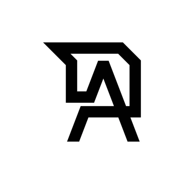 Літера Кінська Лінія Дизайн Логотипу — стоковий вектор