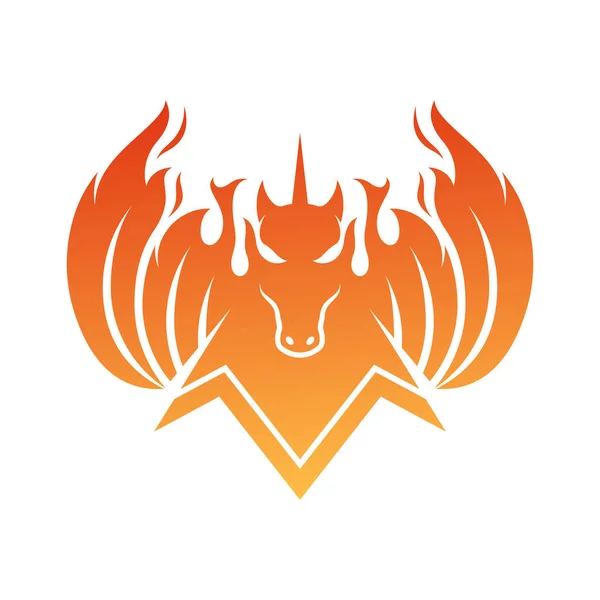 Hayvan Pegasus Tfaiye Logosu Tasarımı — Stok Vektör
