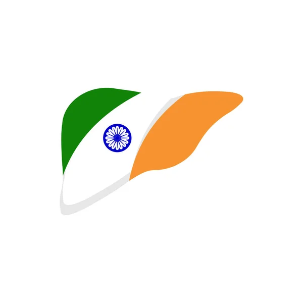 Liver Flag India Creative Logo Design — 图库矢量图片