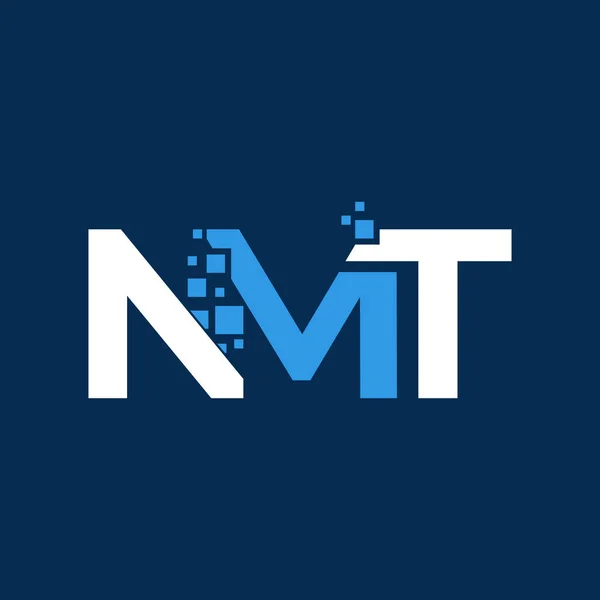 Harf NMT Piksel Yaratıcı Logo Tasarımı