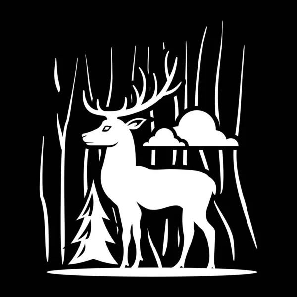 Animal Deer Forest Creatief Logo Design — Stockvector