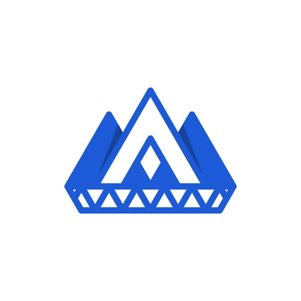 Buchstabe Mountain Creative Logo Design — Stockvektor