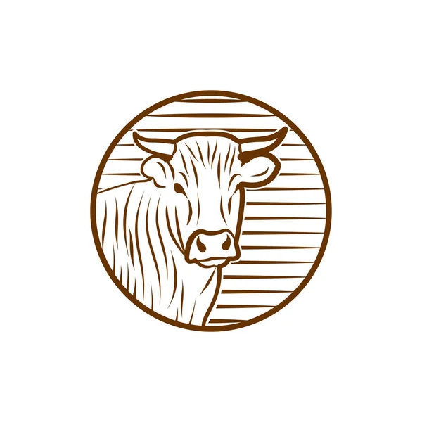 Animal Cow Kreatives Logo Design — Stockvektor