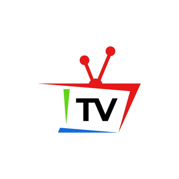 Projeto Colorido Logotipo Negócio Televisão —  Vetores de Stock