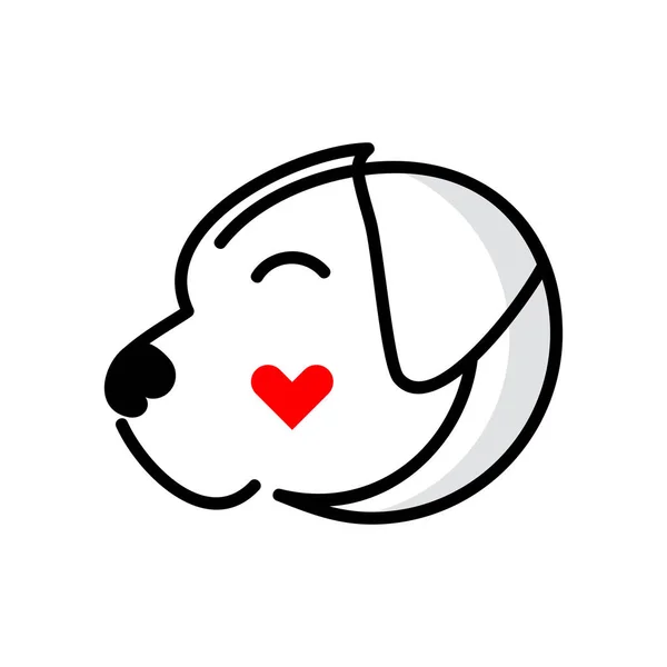 Köpek Mutlu Aşk Çizgisi Logosu Tasarımı