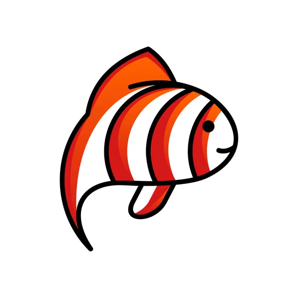 Desain Logo Kreatif Outline Clownish - Stok Vektor