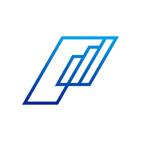 Buchstabe Diagramm Linie Logo Design — Stockvektor