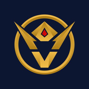 V Mektubu Yaratıcı Logo Tasarımı