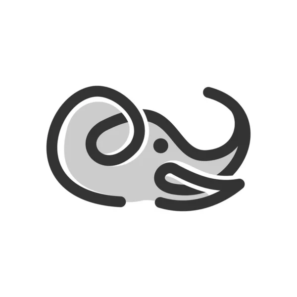 Логотип Elephant Animal Line — стоковый вектор