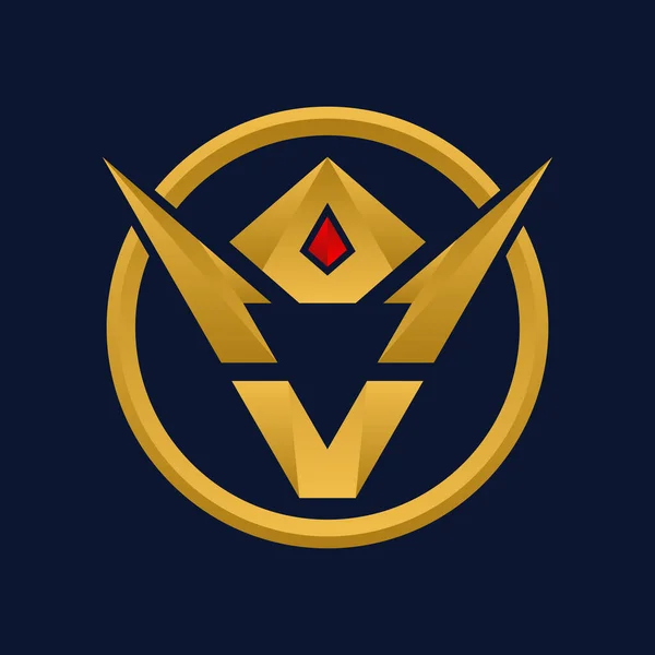 Brev Crown Creative Logo Design — Stock vektor
