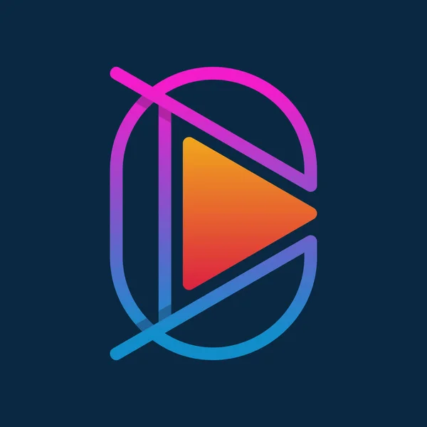 C Harfi Oyun Satırı Logo Tasarımı