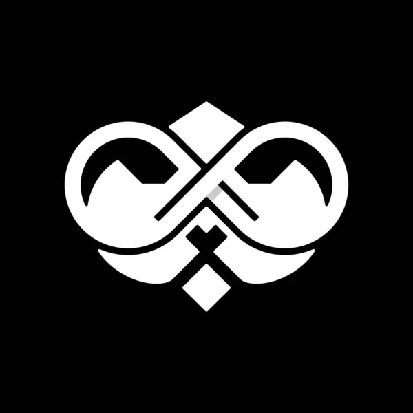 Desain Logo Kreatif Singa Tak Terhingga - Stok Vektor
