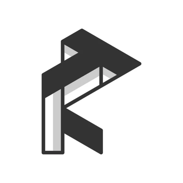 Levél Creative Logo Design — Stock Vector