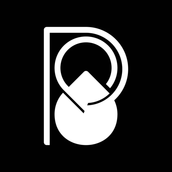 Litera Projektowanie Logo Drop Line — Wektor stockowy