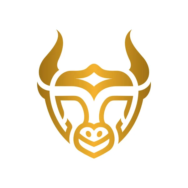 Animal Bull Bezpieczne Business Logo Design — Wektor stockowy