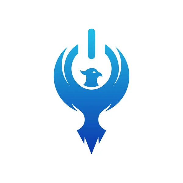 Animal Eagle Power Business Logo Design — Stock Vector