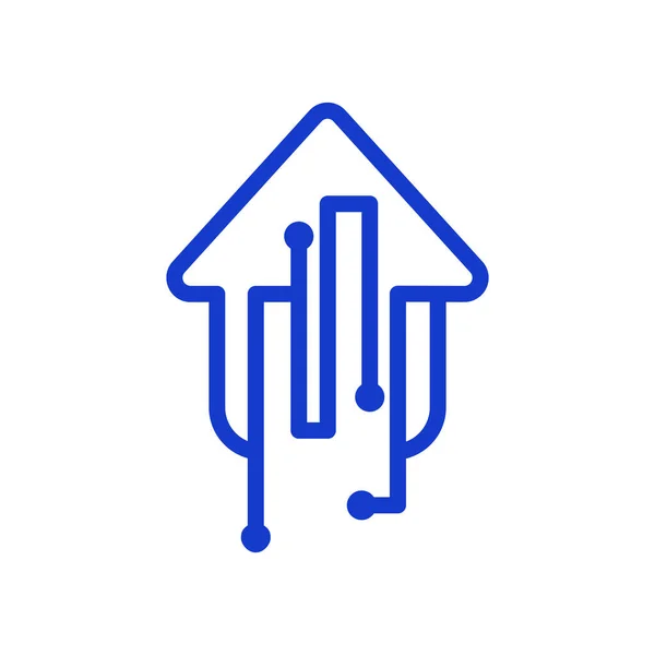 ホーム回路事業ロゴデザイン — ストックベクタ