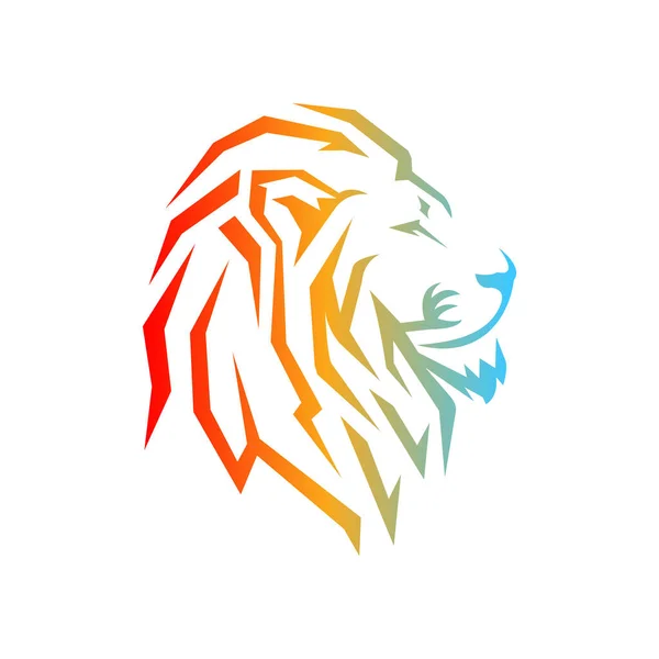 Aslan Renkli Vektör Logosu Tasarımı